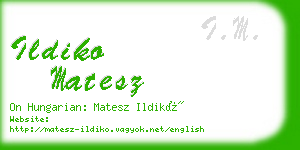 ildiko matesz business card